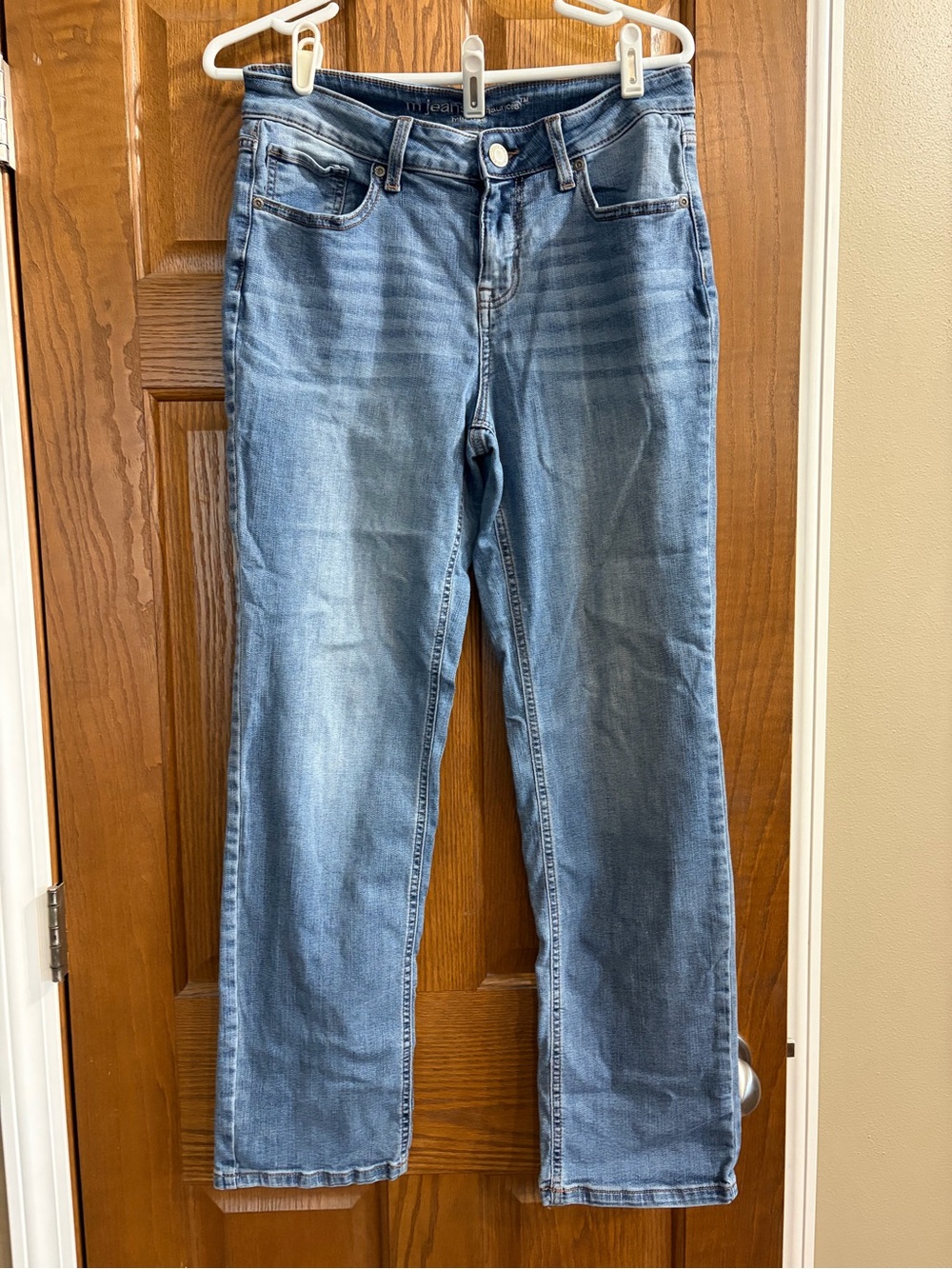 m jeans by maurices Mid Rise Straight Leg Jeans, Women's 10 Short